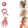 1 Pz Sciarpa per capelli Scrunchies Chiffon Dots Sciarpe per capelli Nastro Scrunchie