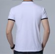 Maglietta casual da uomo con colletto in cotone a maniche corte slim fit